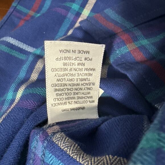 Chubbies In Tents Relaxation Flannel Plaid Long Sleeve Button Up Men's Large - Picture 7 of 9